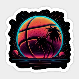 neon basketball Sticker